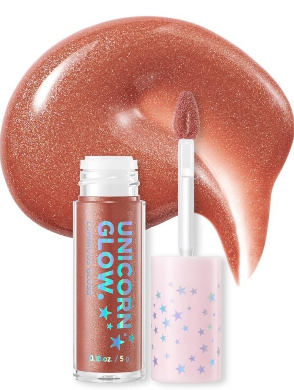 Unicorn Glow Luminous Lip Gloss in Topaz